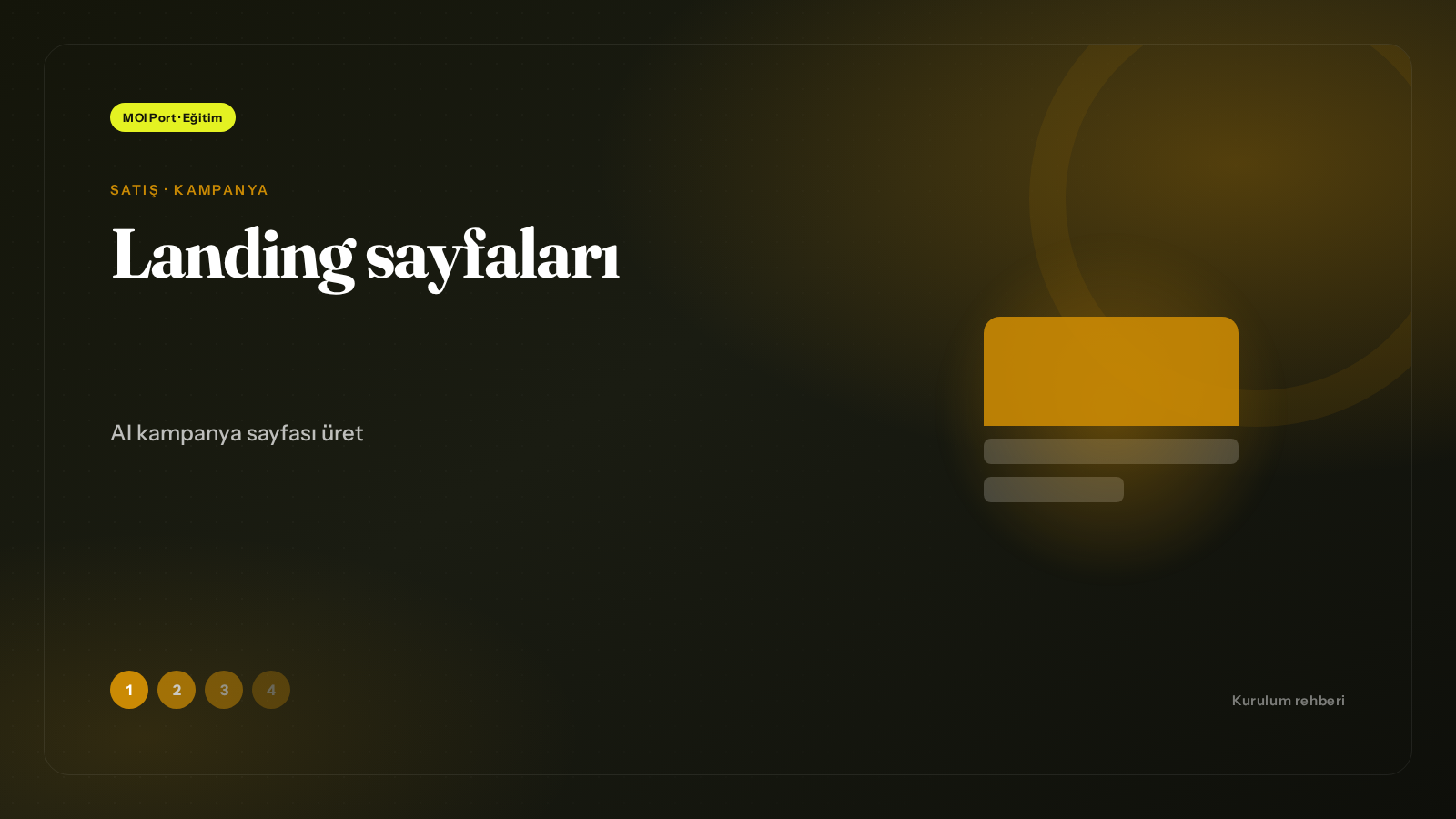 Landing sayfaları