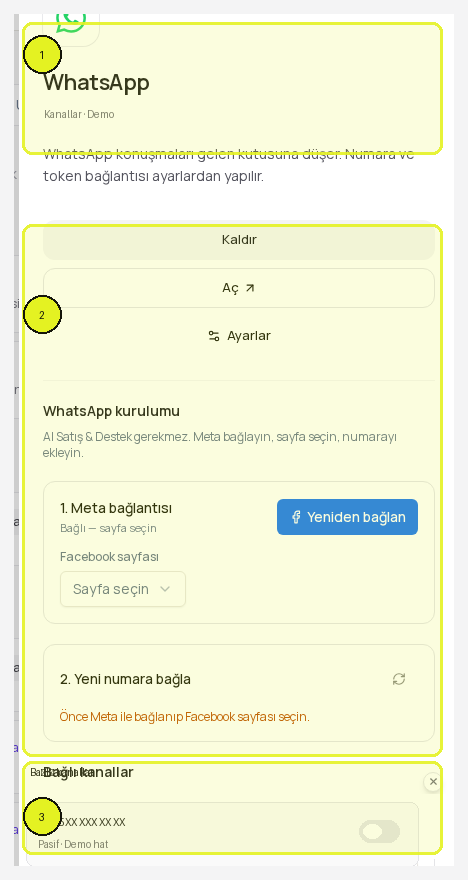Uygulamalar çekmecesinde WhatsApp kurulum paneli